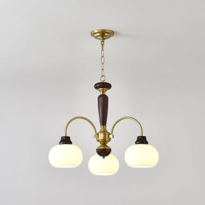 Arched Globe Chandelier with Adjustable Height — front view