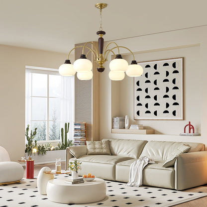 Arched Globe Chandelier with Adjustable Height