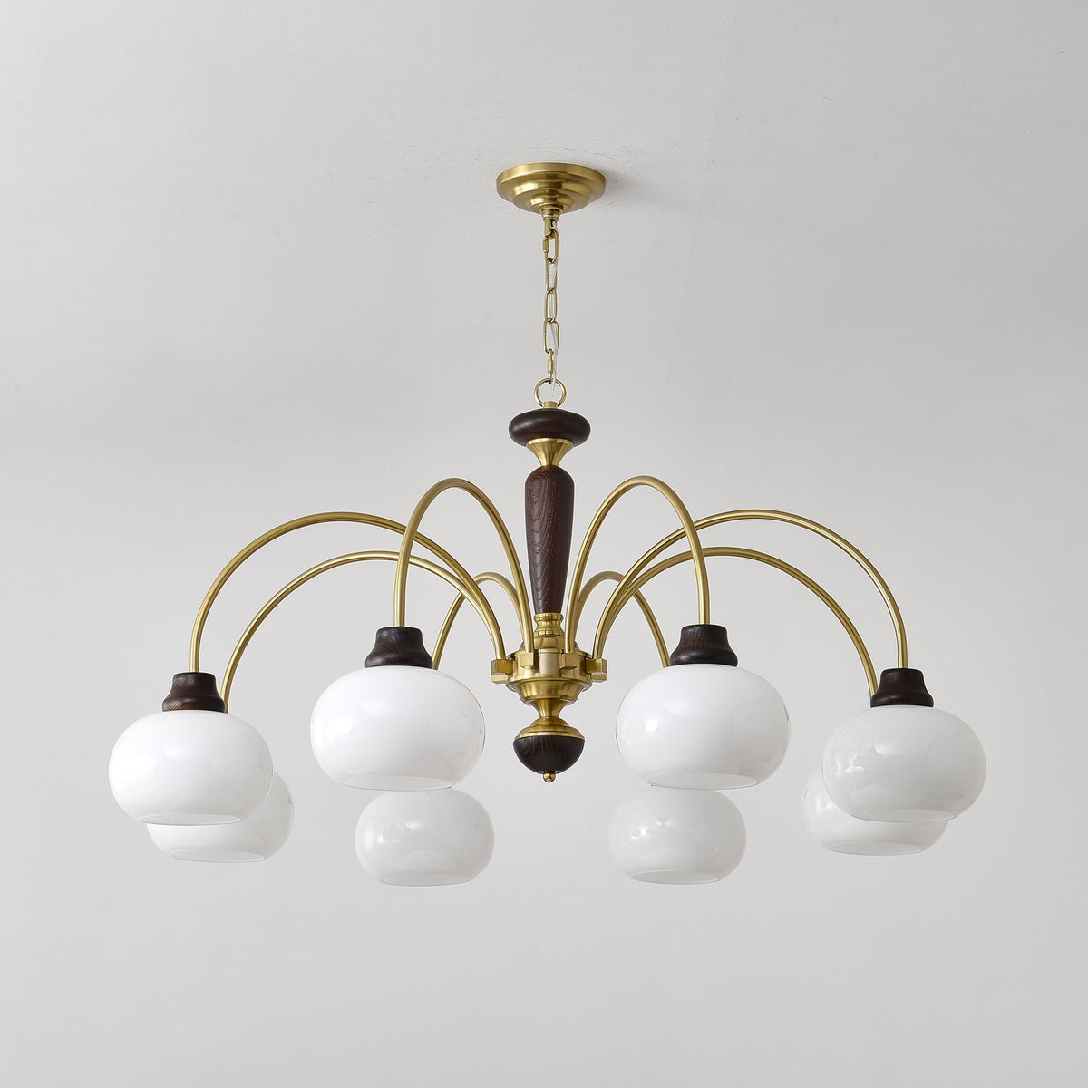 Arched Globe Chandelier with Adjustable Height