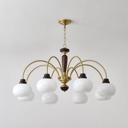 Arched Globe Chandelier with Adjustable Height