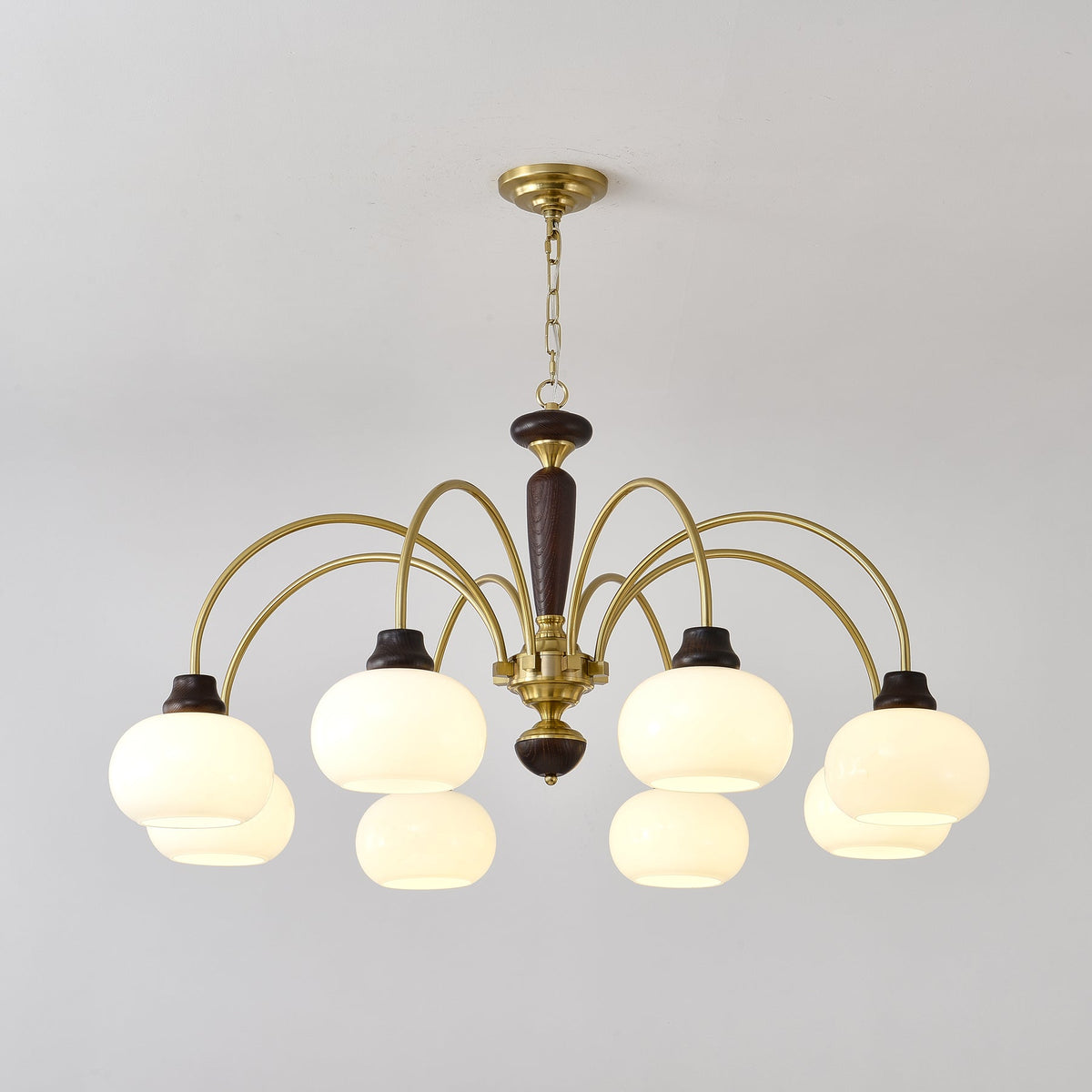 Arched Globe Chandelier with Adjustable Height — detail view