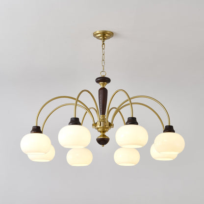 Arched Globe Chandelier with Adjustable Height — detail view