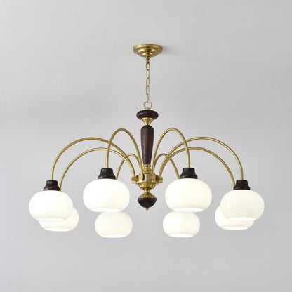 Arched Globe Chandelier with Adjustable Height