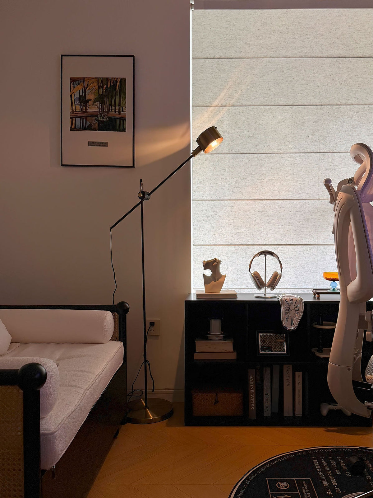 Arclen Adjustable Floor Lamp with Dimmable LED & Modern Design — lifestyle view