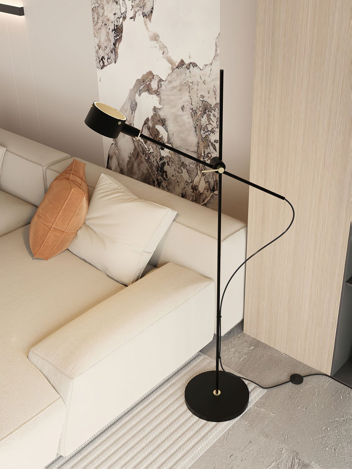 Arclen Adjustable Floor Lamp with Dimmable LED & Modern Design — detail view