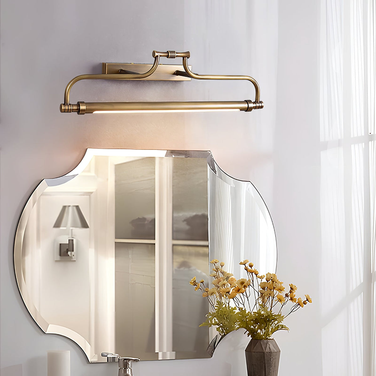 Gallery Vanity Wall Light with Adjustable Brightness — lifestyle view