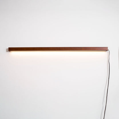 Linear Wood Plug-In Wall Light, Dimmable