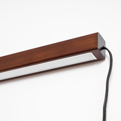 Linear Wood Plug-In Wall Light, Dimmable