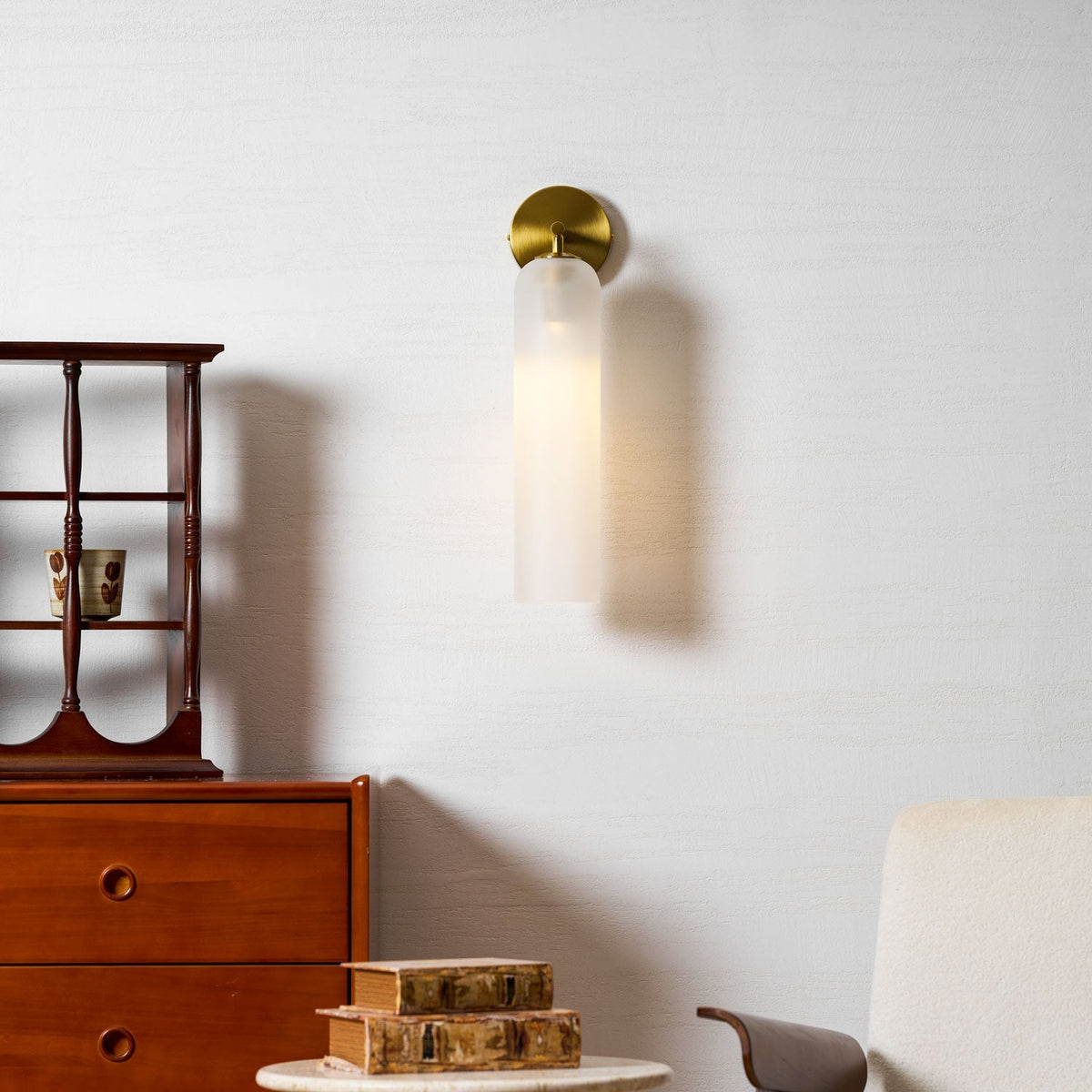Art Glass Wall Sconce with LED Lighting