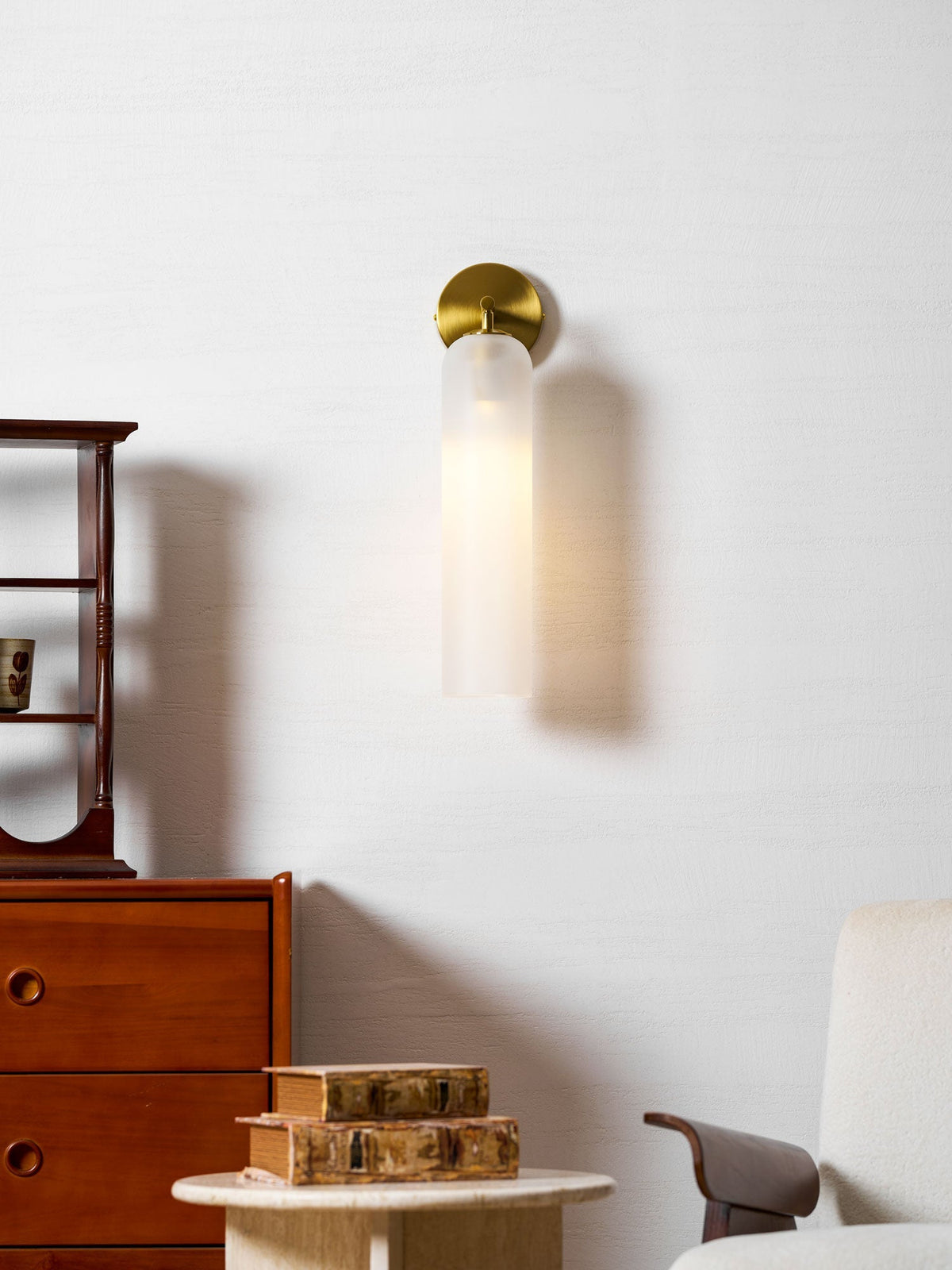 Art Glass Wall Sconce with LED Lighting