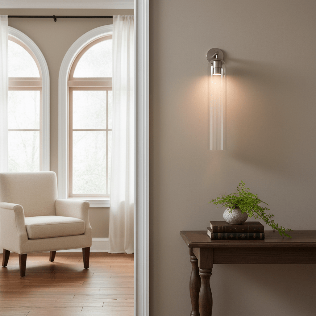 Art Glass Wall Sconce with LED Lighting