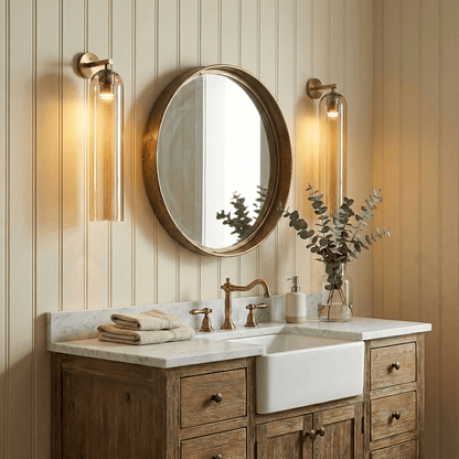 Art Glass Wall Sconce with LED Lighting