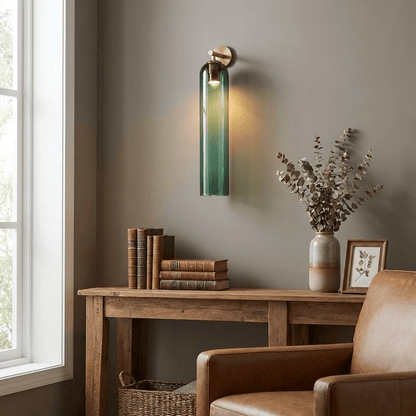 Art Glass Wall Sconce with LED Lighting