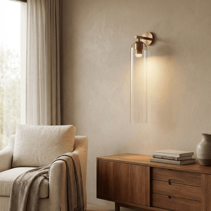 Art Glass Wall Sconce with LED Lighting