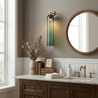 Art Glass Wall Sconce with LED Lighting
