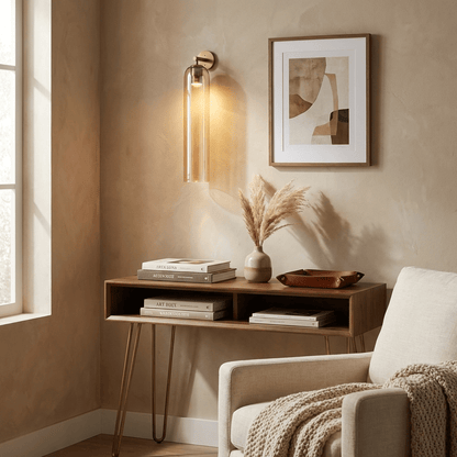 Art Glass Wall Sconce with LED Lighting