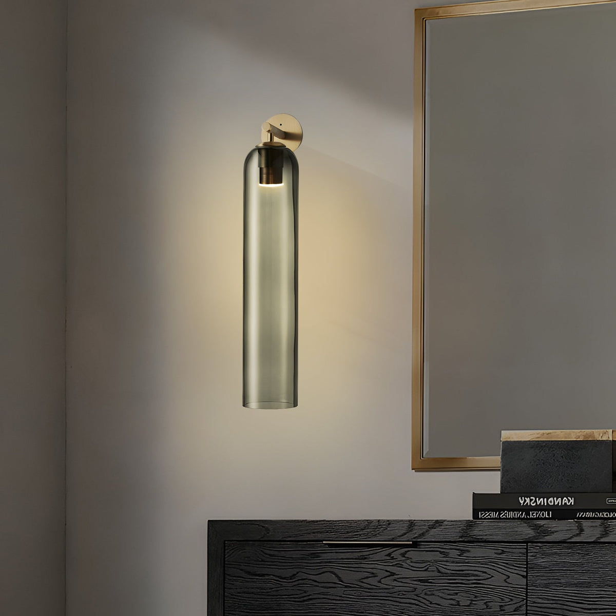 Art Glass Wall Sconce with LED Lighting
