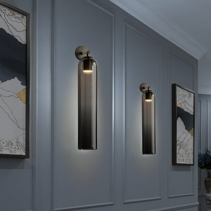 Art Glass Wall Sconce with LED Lighting