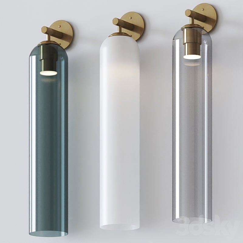 Art Glass Wall Sconce with LED Lighting