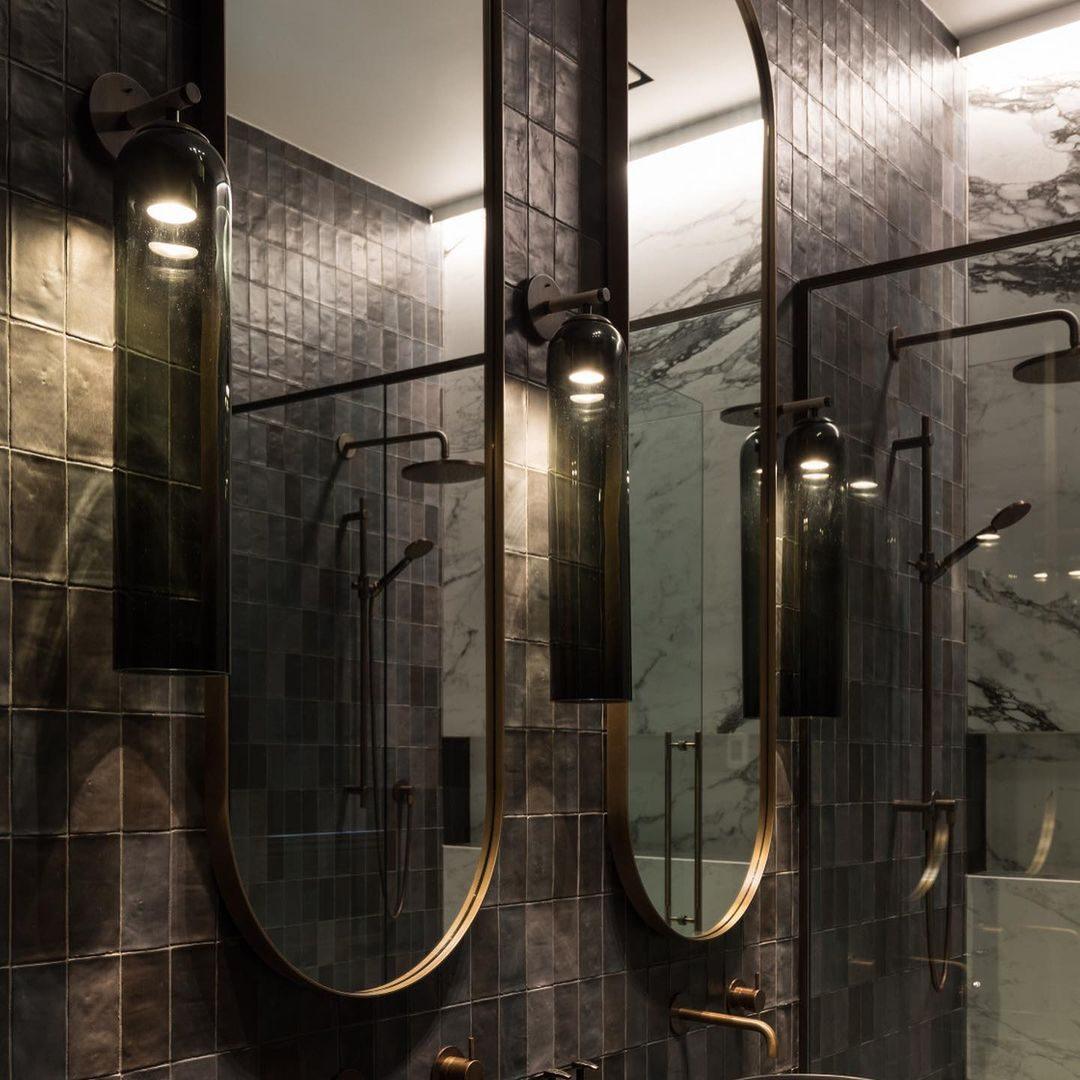 Art Glass Wall Sconce with LED Lighting