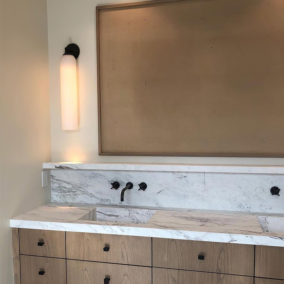 Art Glass Wall Sconce with LED Lighting