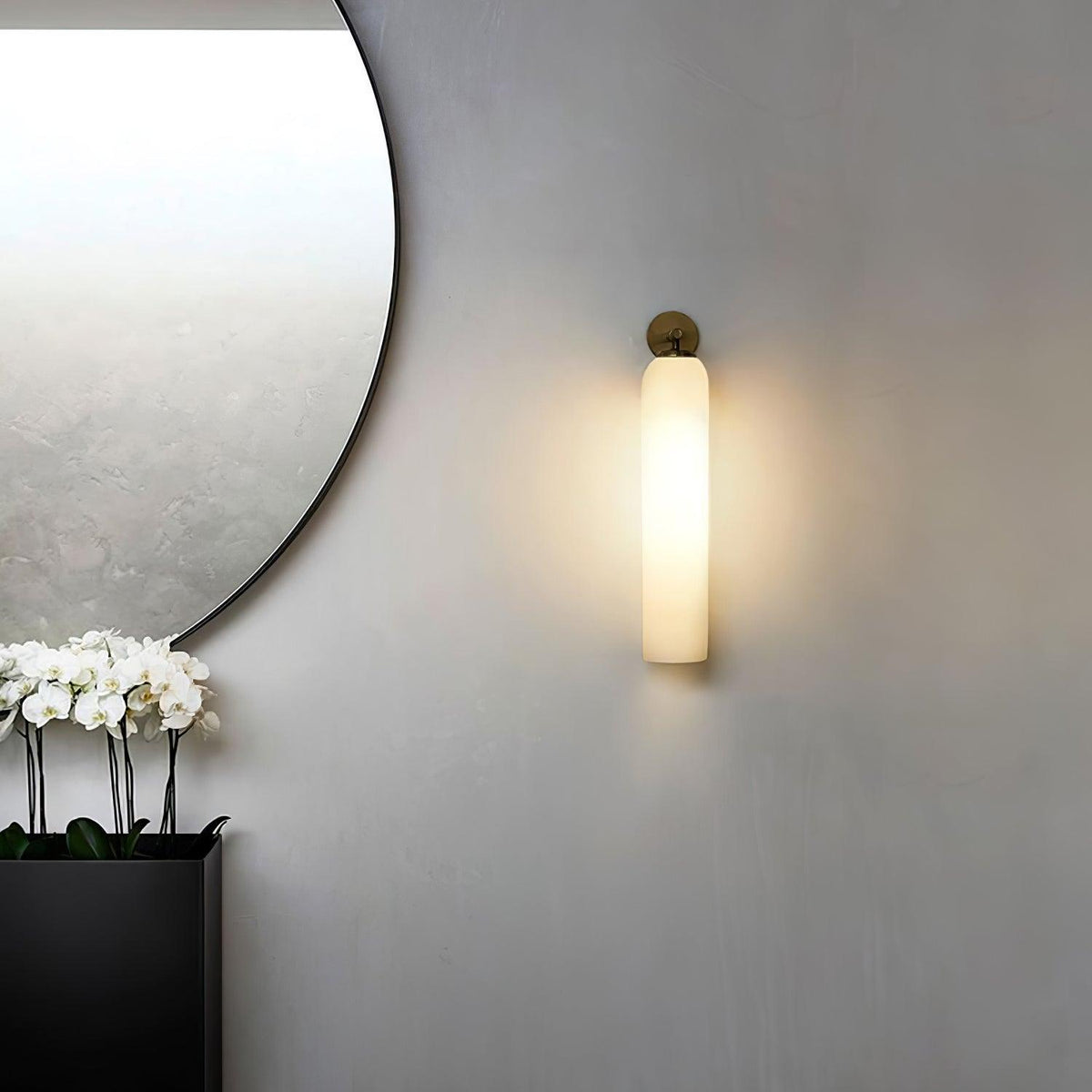 Art Glass Wall Sconce with LED Lighting