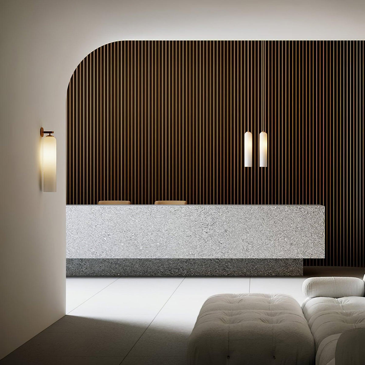 Art Glass Wall Sconce with LED Lighting
