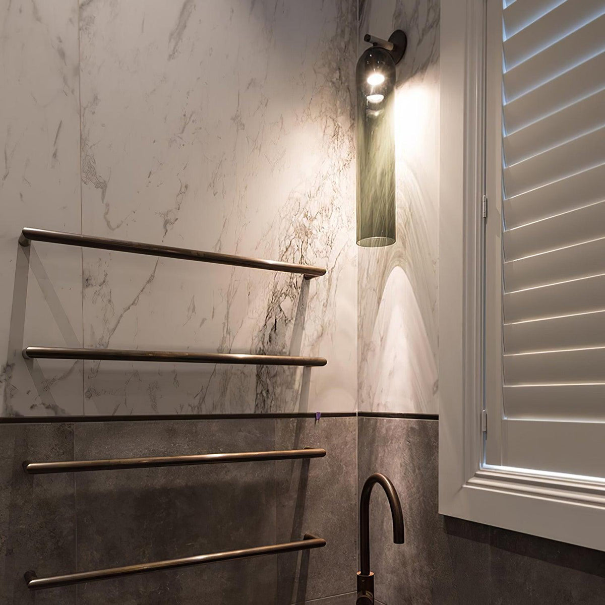 Art Glass Wall Sconce with LED Lighting