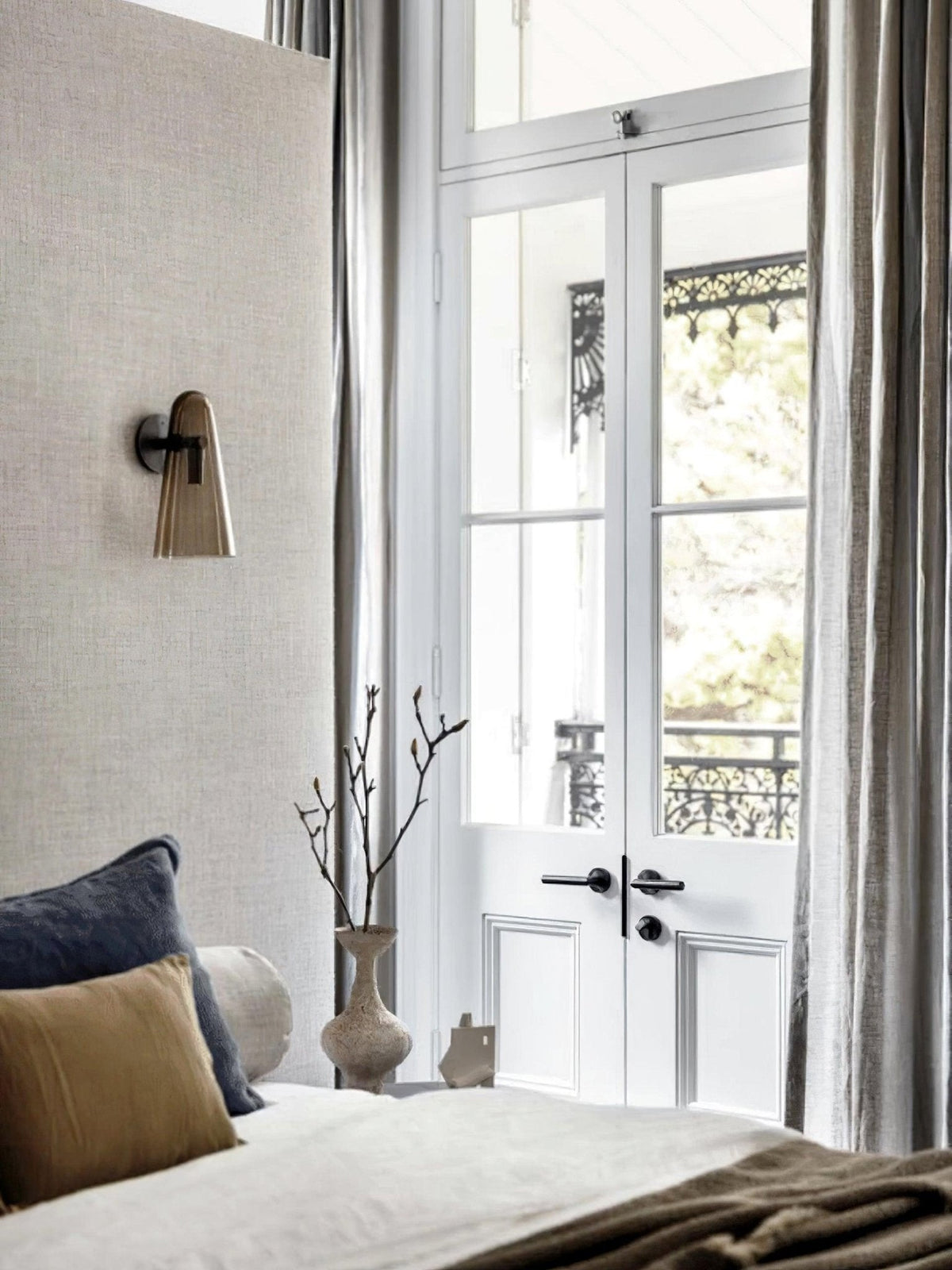Conical Glass Wall Lamp, Soft Ambient Light