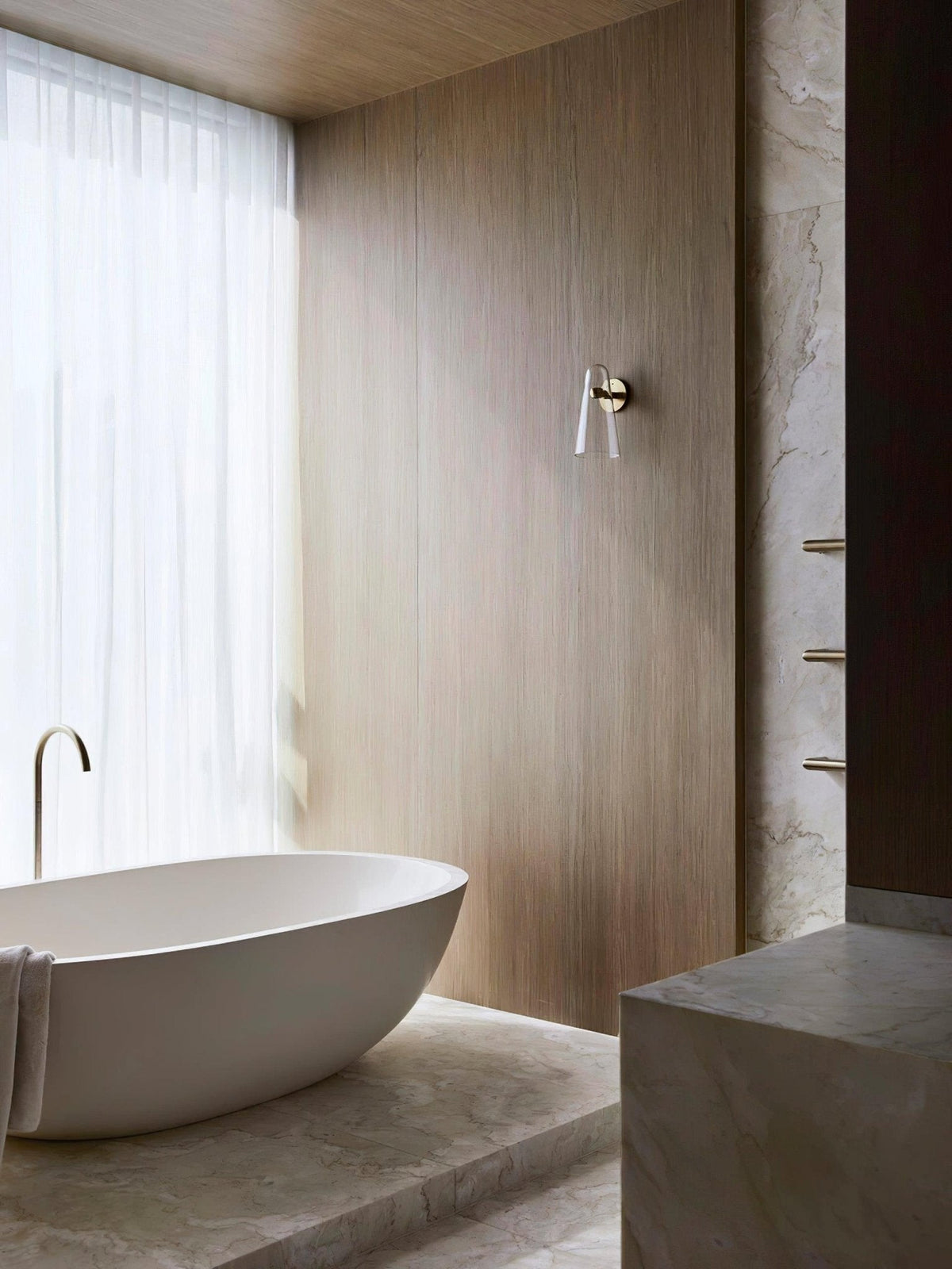 Conical Glass Wall Lamp, Soft Ambient Light