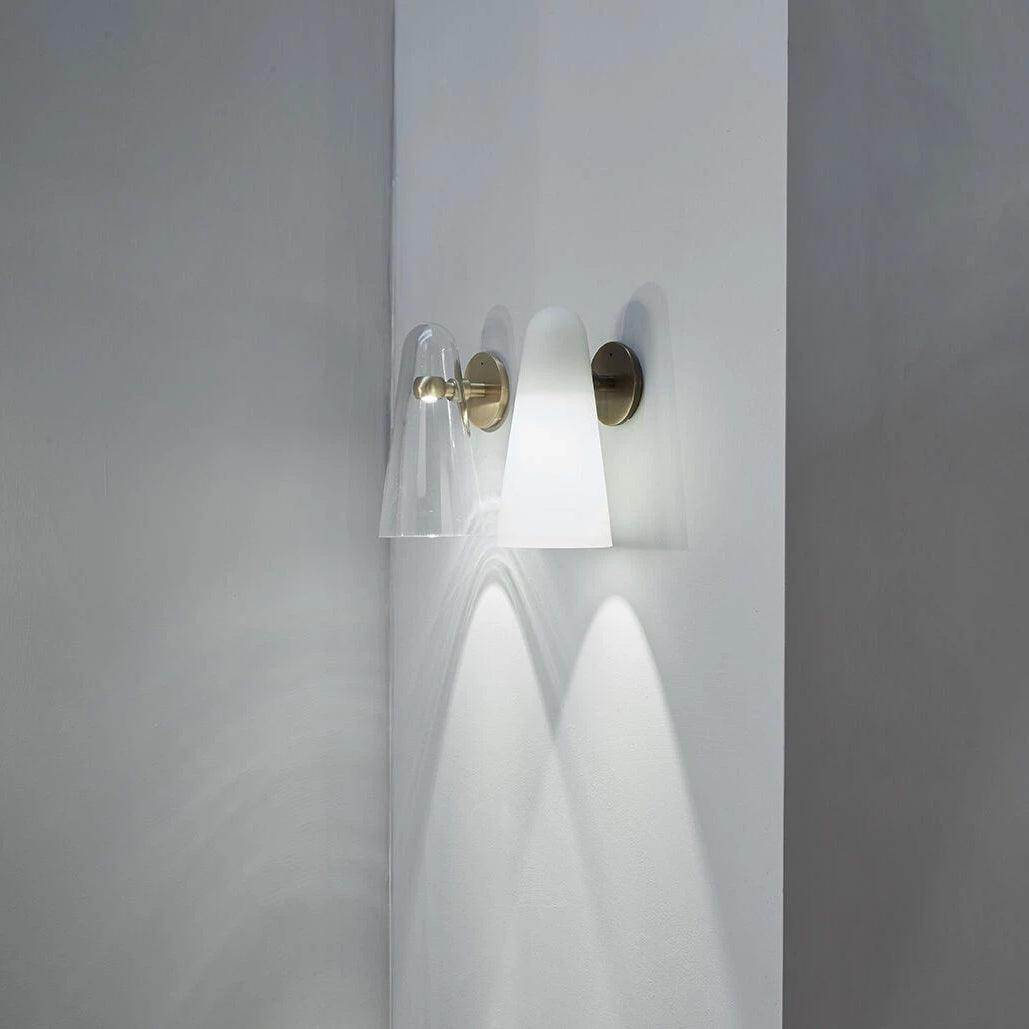 Conical Glass Wall Lamp, Soft Ambient Light