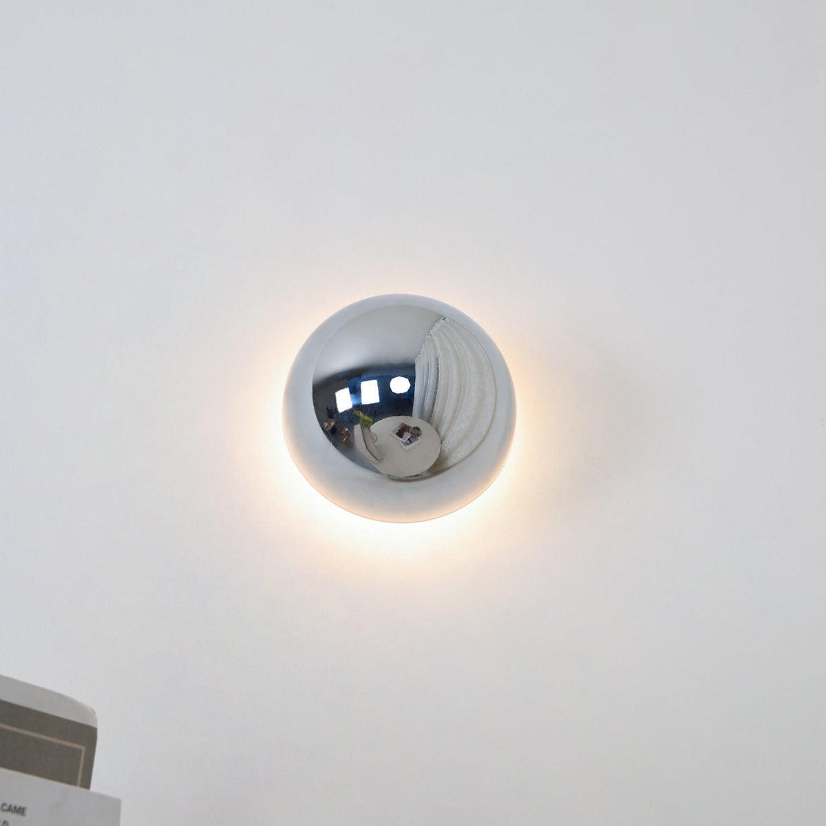 Sphere Wall Sconce with Adjustable Brightness