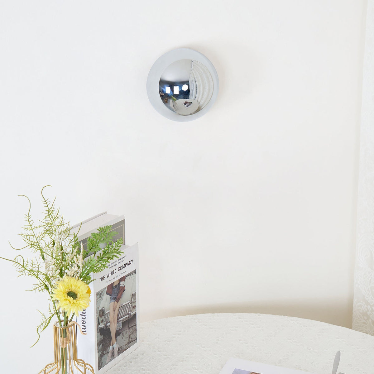Sphere Wall Sconce with Adjustable Brightness