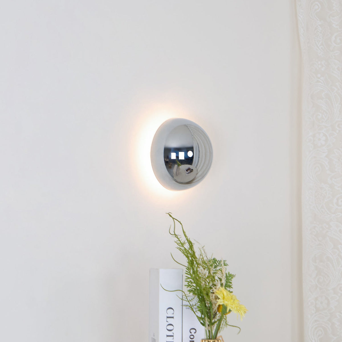Sphere Wall Sconce with Adjustable Brightness