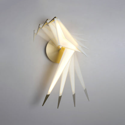 Bird-Inspired Wall Lamp with Adjustable Brightness — front view