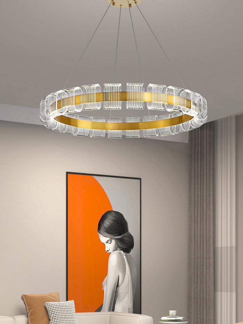 Bangle Chandelier with Dimmable LED — front view