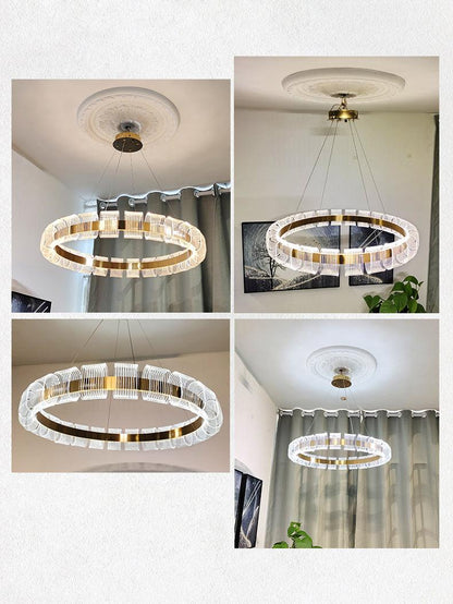 Bangle Chandelier with Dimmable LED