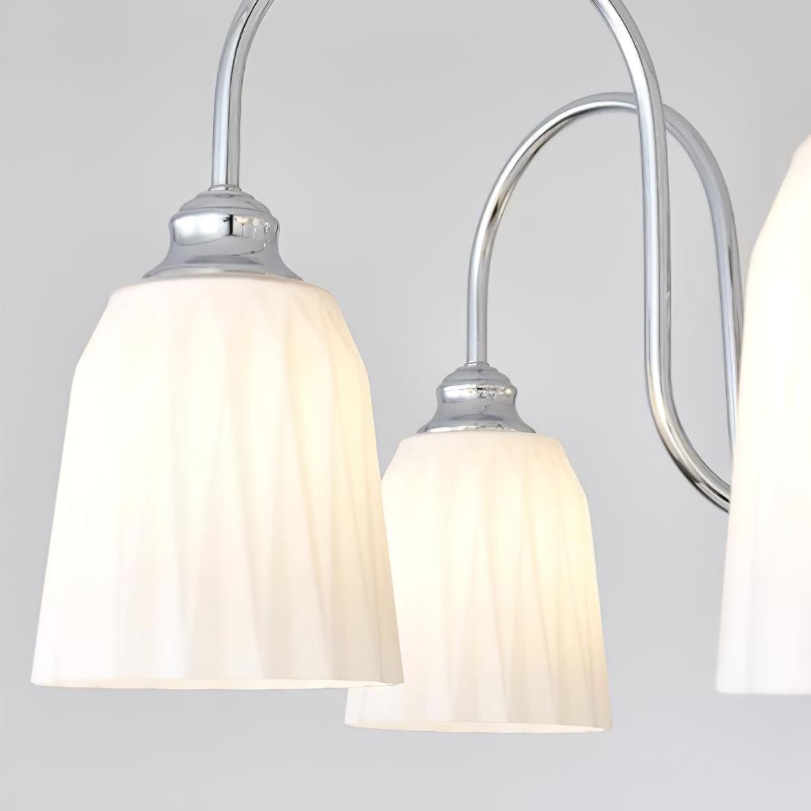 Bauhaus-Style Pleated Chandelier with Adjustable Height