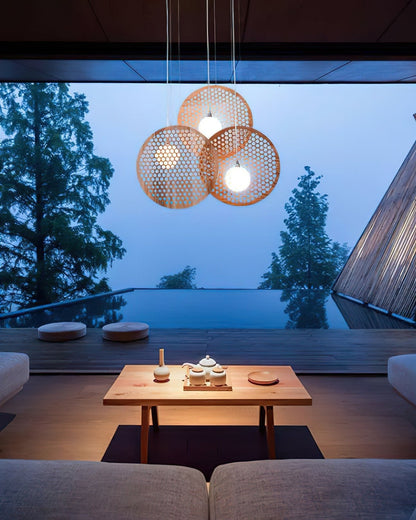 Bee Plate Chandelier with Adjustable Brightness — alternate angle
