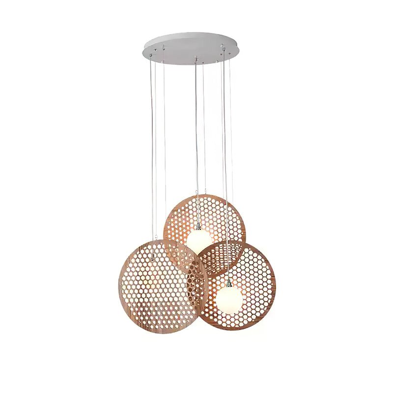 Bee Plate Chandelier with Adjustable Brightness — front view