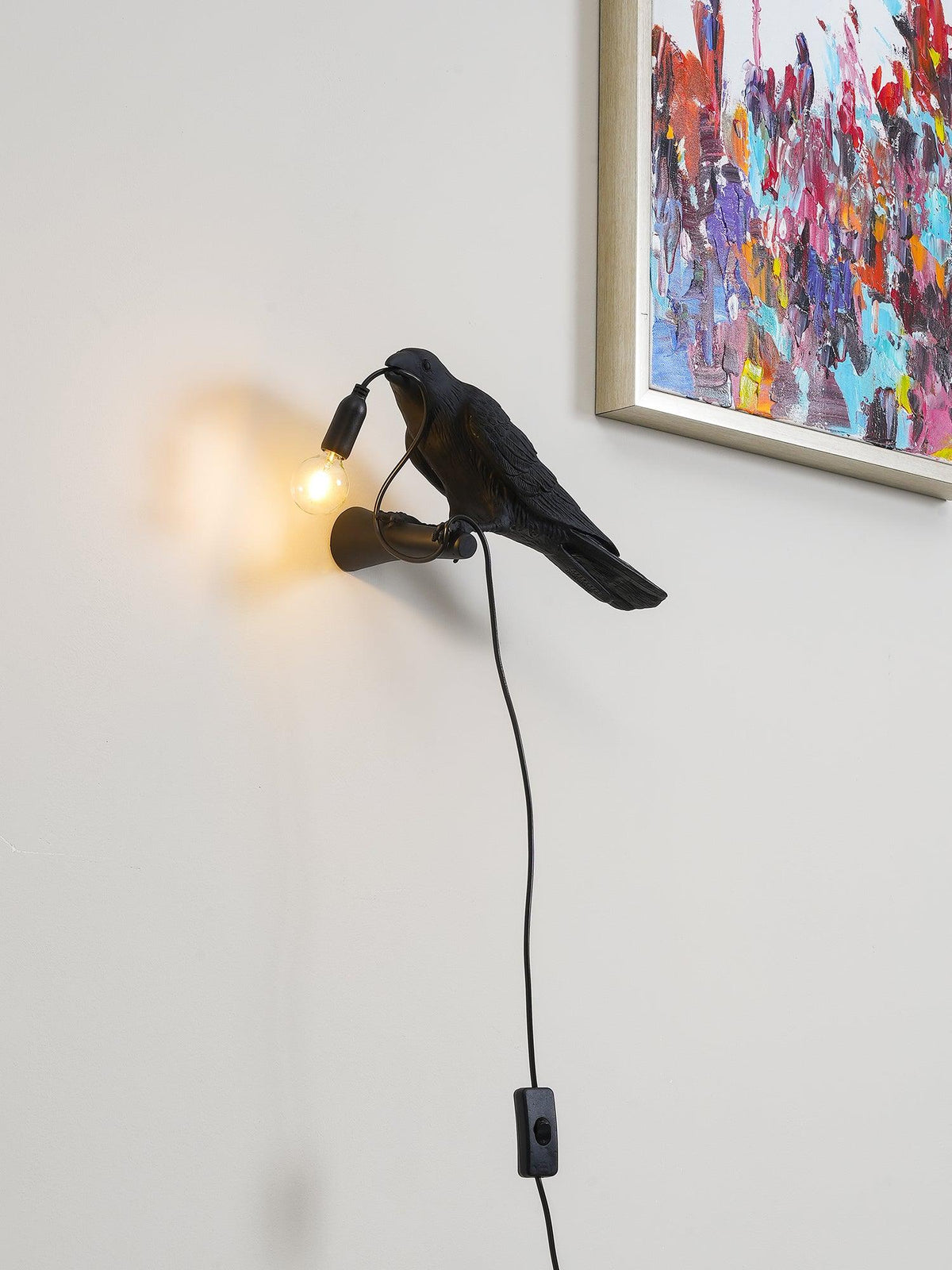 Bird-Shaped Wall Light, Energy-Efficient LED