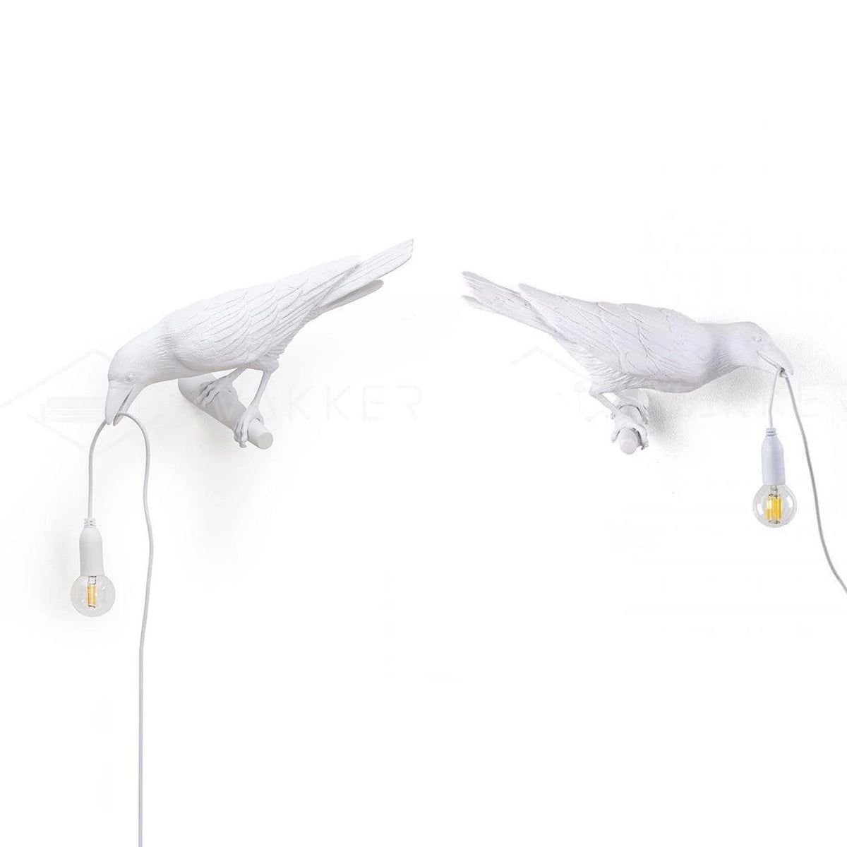 Bird-Shaped Wall Light, Energy-Efficient LED