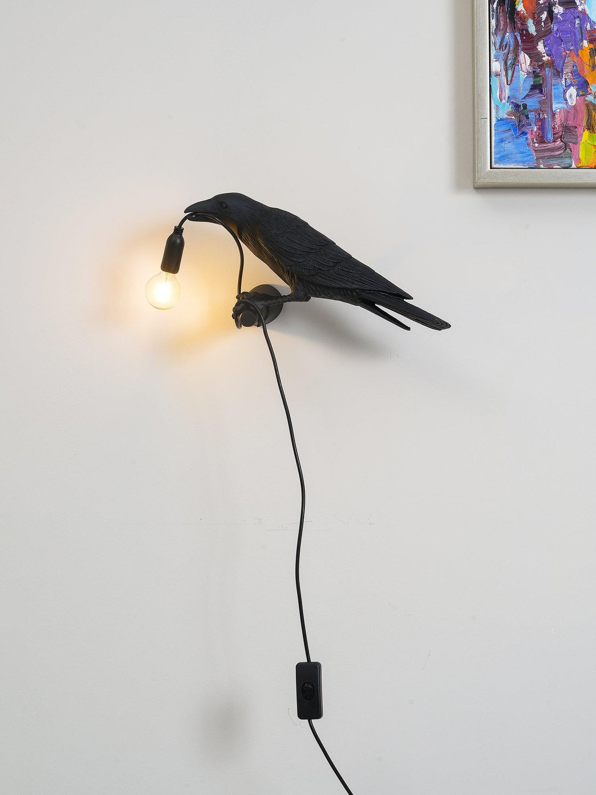 Bird-Shaped Wall Light, Energy-Efficient LED