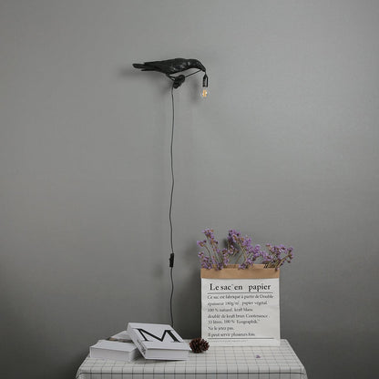 Bird-Shaped Wall Light, Energy-Efficient LED