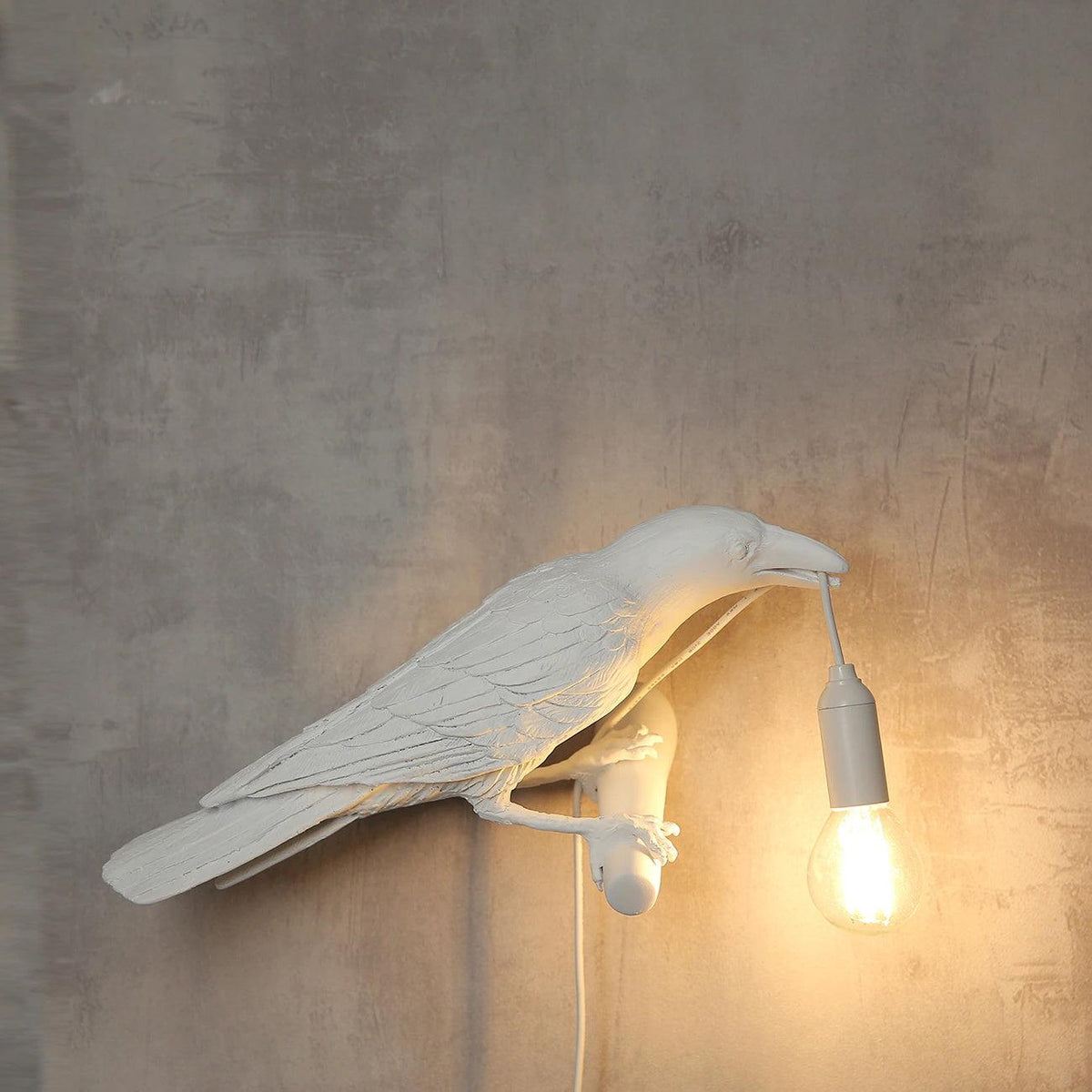 Bird-Shaped Wall Light, Energy-Efficient LED — front view