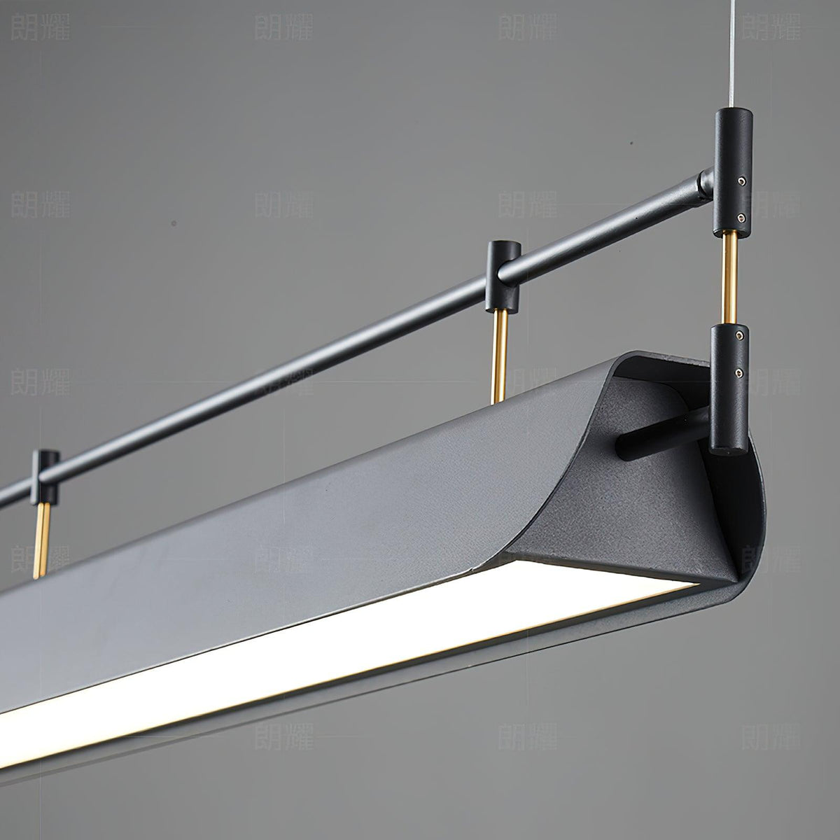 Linear Roof-Style Chandelier with Adjustable Brightness