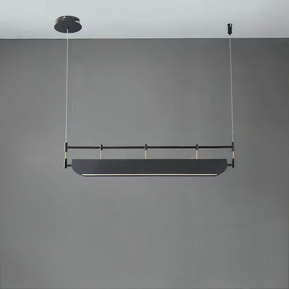 Linear Roof-Style Chandelier with Adjustable Brightness — side view