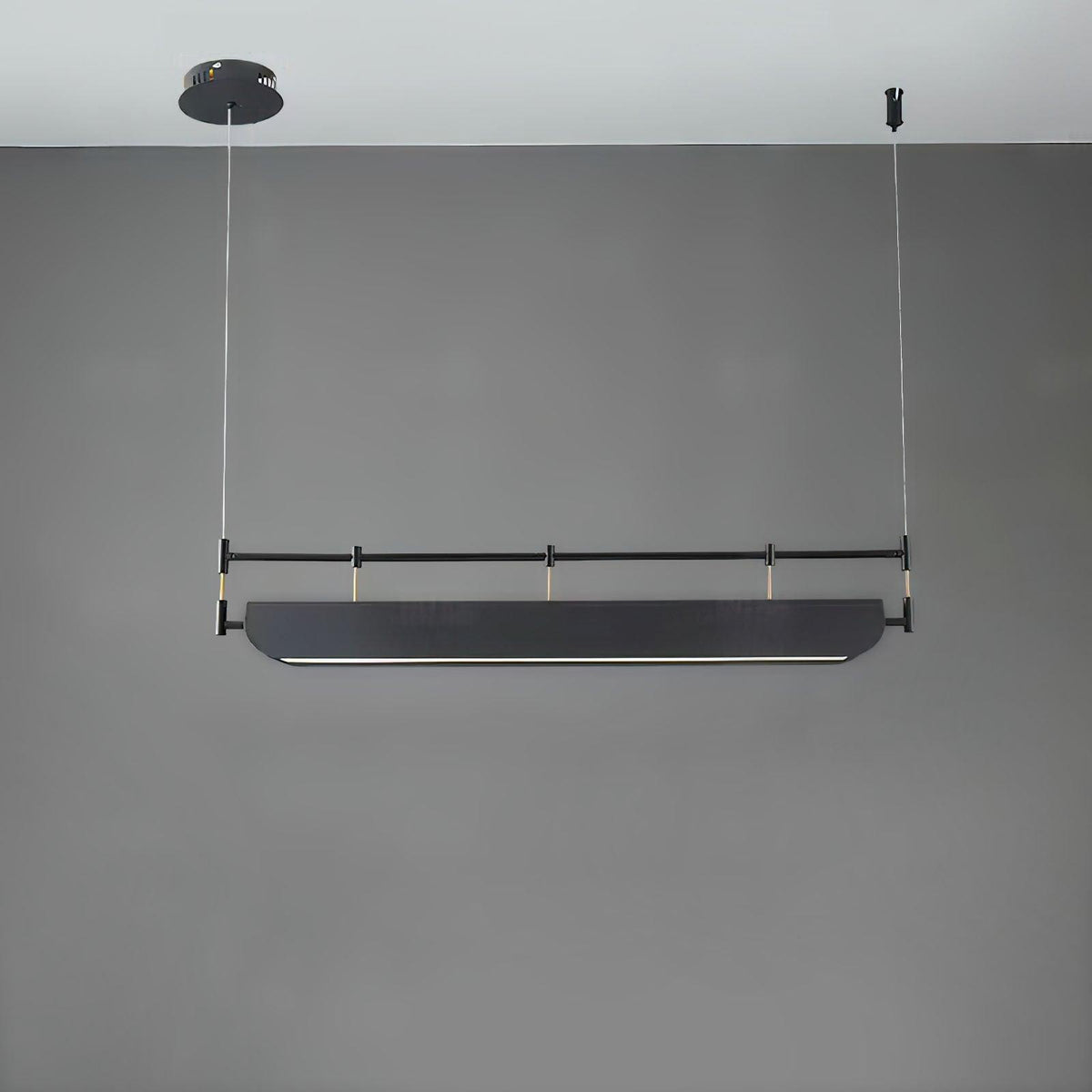 Linear Roof-Style Chandelier with Adjustable Brightness — front view