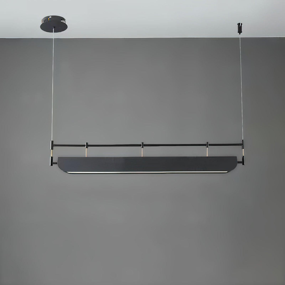 Linear Roof-Style Chandelier with Adjustable Brightness