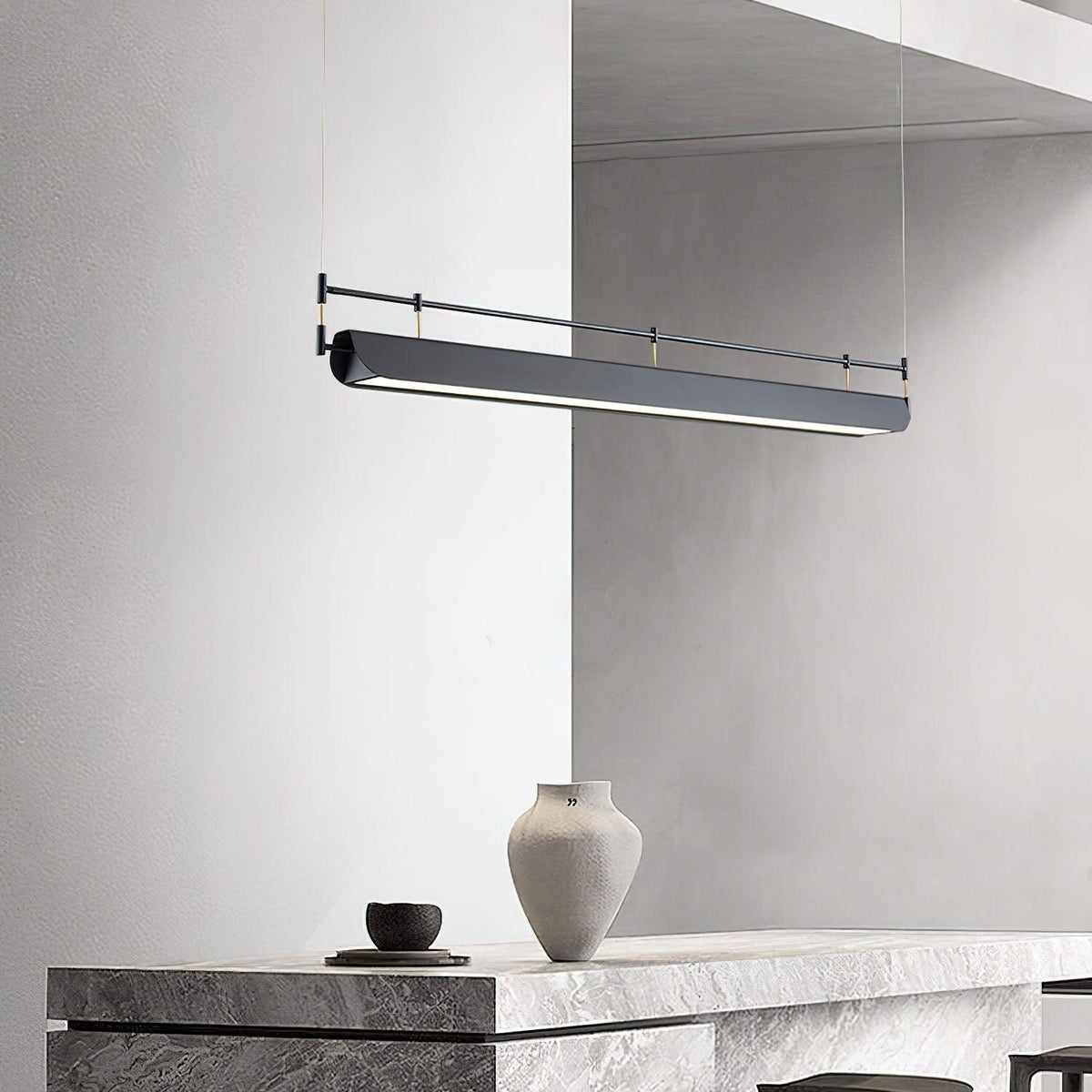 Linear Roof-Style Chandelier with Adjustable Brightness